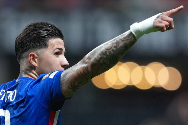 (250617) -- ATLANTA, June 17, 2025 -- Enzo Fernandez of Chelsea celebrates his goal during the Group D match between Chelsea of England and Los Angeles FC of the United States at the FIFA Club World Cup 2025 in Atlanta, the United States, June 16, 2025. ) (SP)U.S.-ATLANTA-FOOTBALL-FIFA CLUB WORLD CUP-CHELSEA VS LOS ANGELES FC XuxChang 