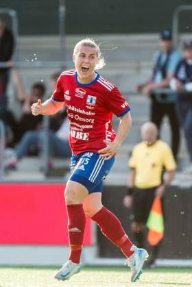 250619 Vittsjös Nellie Persson jublar under fotbollsmatchen i Damallsvenskan mellan Rosengard och Vittsjö den 19 juni 2025 i Malmö. Copyright: CHRISTIANxÖRNBERG BB250619CO040