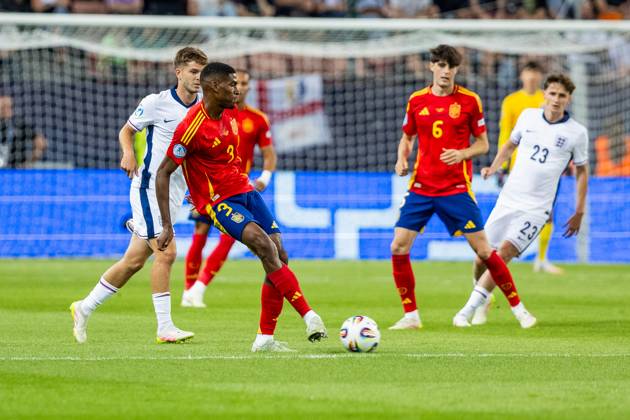 SPAIN U21, U 21 - ENGLAND U21 Cristhian Mosquera of Spain during the UEFA European Under-21 Championship 2025 Quarterfinal football match between Spain U21 and England U21. Stadium City Arena, Trnava, Slovakia, June 21, 2025. Photo by Branislav Racko Copyright: xx 080A1538