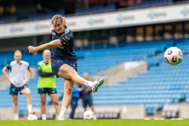250624 Elisabeth Terland of the Norwegian women s national football team during a training session on June 24, 2025 in Oslo. Photo: Vegard Grott BILDBYRAN kod VG VG0772 bbeng fotboll football soccer fotball norge norway women dam träning practice training trening pre-camp precamp Copyright: VEGARDxGRoTT BB250624VG028