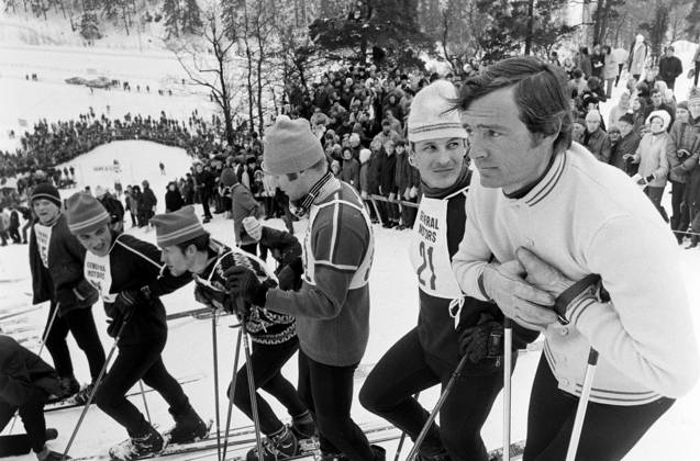 690223 Alpint: Olympiske Mästaren Jean-Claude Killy, Frankrike som vann samtliga tre guldmedaljer, slalom, storslalom och störtlopp i OS i Grenoble 1968 pa besök i Sverige. Copyright: BILDBYRAN BB690223BB004