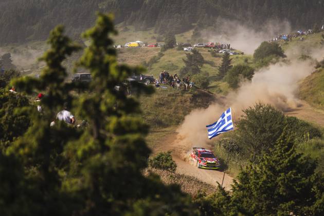 Bilder des Jahres 2025, Sport 06 Juni Sport Bilder des Tages AUTO - WRC, Motorsport Rallye, WM - ACROPOLIS RALLY GREECE 2025 43 Martin PROKOP, Michal ERNST, Skoda Fabia RS Rally2, action during the 2025 Acropolis Rally Greece, 7th round of the 2025 WRC World Rally Car Championship, from June 26 to 29, 2025 at Lamia, Greece - LamiaGreece Copyright: xNikosxKatikisx