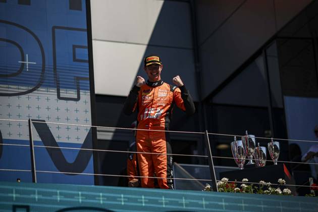 AUTO - FORMULA 2 2025 - AUSTRIA VERSCHOOR Ricard (nld), MP Motorsport, Dallara F2 2024, portrait podium during the 7th round of the 2025 FIA Formula 2 Championship from June 27 to 29, 2025 on the Red Bull Ring, in Spielberg, Austria - SpielbergAustria  Copyright: xXavixBonillax
