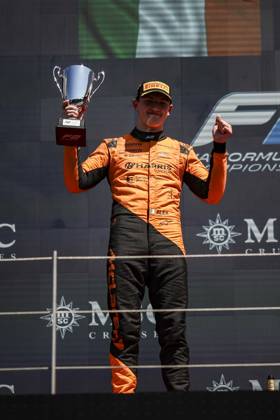 AUTO - FORMULA 2 2025 - AUSTRIA DUNNE Alex (irl), Rodin Motorsport, Dallara F2 2024, portrait podium during the 7th round of the 2025 FIA Formula 2 Championship from June 27 to 29, 2025 on the Red Bull Ring, in Spielberg, Austria - SpielbergAustria  Copyright: xXavixBonillax