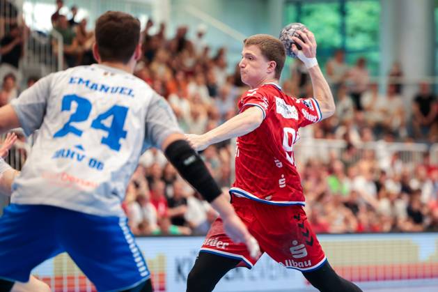 29.06.2025, 2. Handball Bundesliga, Nachholspiel, TuSEM Essen - Dessau-Rosslauer HV 06, Mika Petersen (TuSEM Essen), Essen Sporthalle Am Hallo NRW Deutschland xRHR-FOTO DEx Copyright: DennisxEwert RHR-FOTOx RHR-FOTO DE