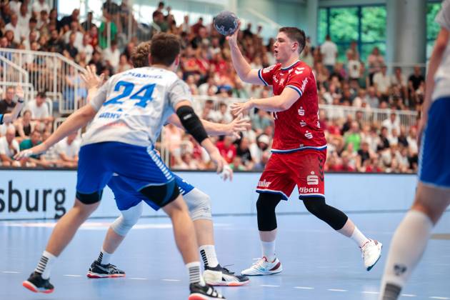 29.06.2025, 2. Handball Bundesliga, Nachholspiel, TuSEM Essen - Dessau-Rosslauer HV 06, Luis Buschhaus (TuSEM Essen), Essen Sporthalle Am Hallo NRW Deutschland xRHR-FOTO DEx Copyright: DennisxEwert RHR-FOTOx RHR-FOTO DE