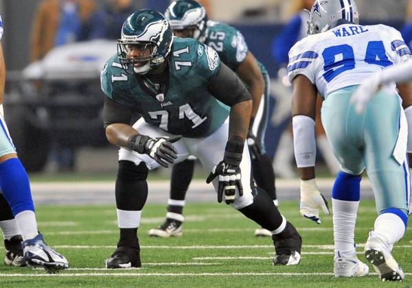 Dec 24th, 2011 .Philadelphia Eagles tackle Jason Peters (71) battles against Dallas Cowboys outside linebacker DeMarcus Ware (94) during the game between the Philadelphia Eagles and the Dallas Cowboys at Cowboy Stadium in Arlington, TX.. .Manny Flores CSM Copyright: xMannyxFloresx
