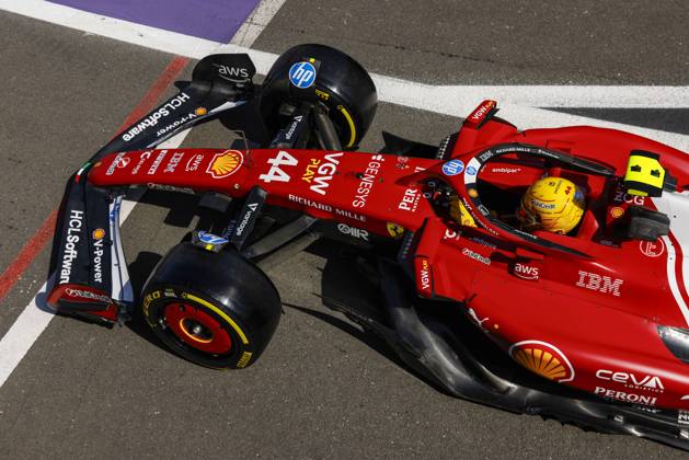 F1 - BRITISH GRAND PRIX 2025 44 HAMILTON Lewis (gbr), Scuderia Ferrari SF-25, action during the Formula 1 Qatar Airways British Grand Prix 2025, 12th round of the 2025 FIA Formula One World Championship, WM, Weltmeisterschaft from July 4 to 6, 2025 on the Silverstone Circuit, in Silverstone, United Kingdom - SilverstoneUnited Kingdom Copyright: xDPPIx
