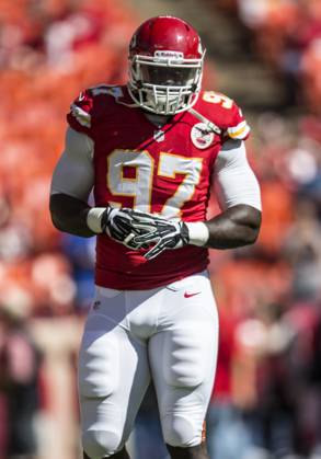 Sept. 29, 2013 - Kansas City, Missouri, United States of America - September 29, 2103: Kansas City Chiefs defensive end Allen Bailey (97) during the NFL, American Football Herren, USA game between the New York Giants and the Kansas City Chiefs at Arrowhead Stadium in Kansas City, MO. The Chiefs defeated the Giants 31-7. Copyright: xTimxWarnerx