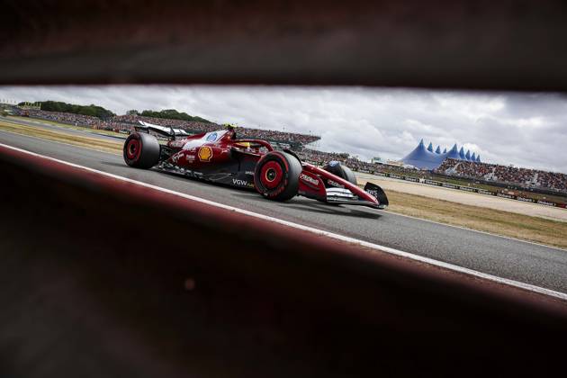 F1 - BRITISH GRAND PRIX 2025 44 HAMILTON Lewis (gbr), Scuderia Ferrari SF-25, action during the Formula 1 Qatar Airways British Grand Prix 2025, 12th round of the 2025 FIA Formula One World Championship, WM, Weltmeisterschaft from July 4 to 6, 2025 on the Silverstone Circuit, in Silverstone, United Kingdom - SilverstoneUnited Kingdom Copyright: xEricxAlonsox