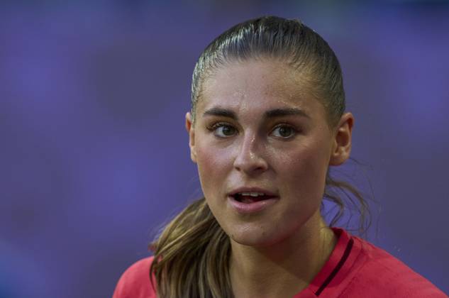 Jule Brand, 22 of Team Germany in the football UEFA Women EURO 2025 match GERMANY - POLAND 2-0 in Season 2025 2026 at July 4, 2025 in St.Gallen, Switzerland.