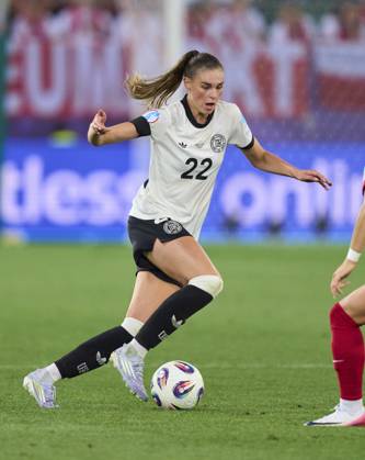 Jule Brand, 22 of Team Germany in the football UEFA Women EURO 2025 match GERMANY - POLAND 2-0 in Season 2025 2026 at July 4, 2025 in St.Gallen, Switzerland.