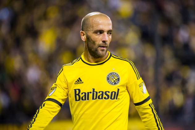 Columbus Crew SC forward Federico Higuain (10) after missing a shot during the match between Toronto FC and Columbus Crew SC at MAPFRE Stadium, in Columbus OH. on March 14, 2015. ..Photo: Dorn Byg CSM Copyright: xDornxBygx