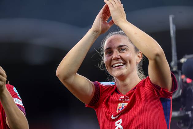 CHE, Sion, Norway vs Finland, international match, Länderspiel, Nationalmannschaft soccer, UEFA, Stade de Tourbillon, UEFA European Women s Championship 2025, group stage matchday 2 in the picture: norway celebrates the win over finland, Vilde Boe Risa (Norway 8) DFB DFL REGULATIONS PROHIBIT ANY USE OF PHOTOGRAPHS AS IMAGE SEQUENCES AND OR QUASI-VIDEO, 06.07.2025, Copyright: HMBxMedia HendrikxHamelau