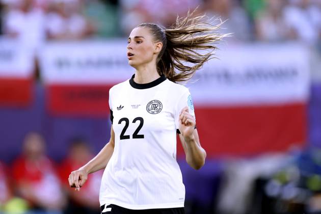 BRAND Jule Team Deutschland UEFA Frauen Fussball EURO 2025 in der Schweiz Vorrundenspiel Deutschland - Polen 2 : 0 am 04.07. 2025 in St.Gallen Copyright: xLacixPerenyix