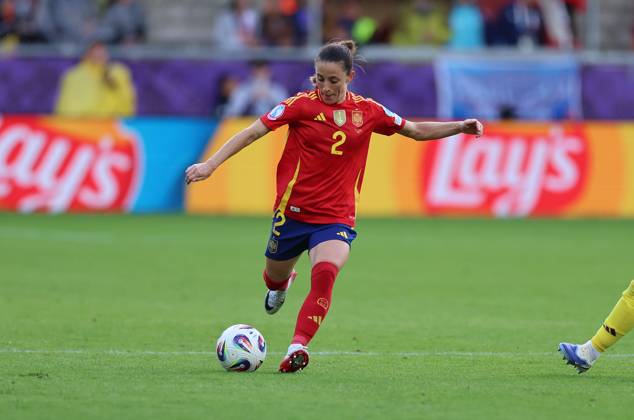 07.07.2025, Fussball Frauen Europameisterschaft, UEFA Womens EURO 2025, Spanien - Belgien, Gruppe B, Stockhorn-Arena Thun, xdcx, v.l., Ona Battle Pascual (Spanien) Copyright: HMBxMedia Claus