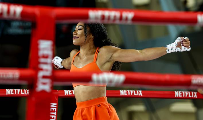 Katie Taylor Vs Amanda Serrano Open Workouts, Oculus World Trade Center, New York City, USA 8 7 2025 Alycia Baumgardner Alycia Baumgardner 8 7 2025  Copyright: x INPHO GaryxCarrx 0U5A7910