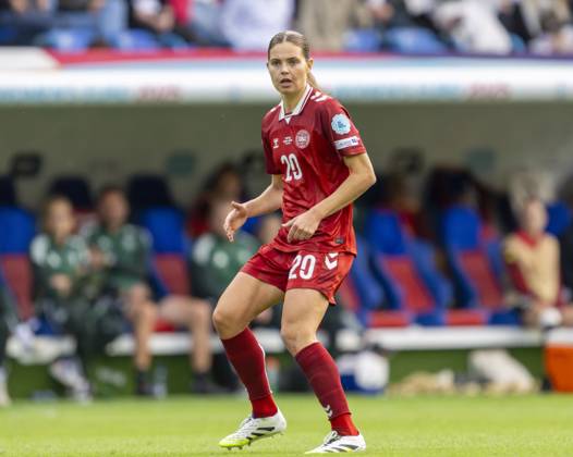 08.07.2025, UEFA Frauen-Europameisterschaft 2025 in der Schweiz. Spieltag 2, Vorrunde, Deutschland - Dänemark, im St-Jakob-Park Basel (Schweiz). Signe Bruun (Dänemark)