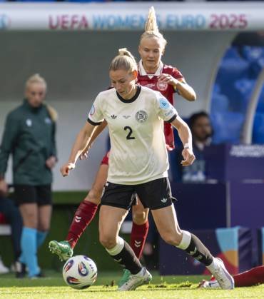 08.07.2025, UEFA Frauen-Europameisterschaft 2025 in der Schweiz. Spieltag 2, Vorrunde, Deutschland - Dänemark, im St-Jakob-Park Basel (Schweiz). Sarai Linder (Deutschland)