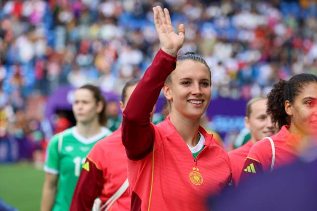 Basel, Schweiz 08. Juli 2025: UEFA - Euro 2025 Woman - Deutschland vs. Dänemark Im Bild: Torhüterin Ena Mahmutovic (Deutschland) vor dem Spiel gegen Dänemark bei der WEURO 2025 in Basel. St. Jakob-Park Copyright: xFotostandx xFantinix