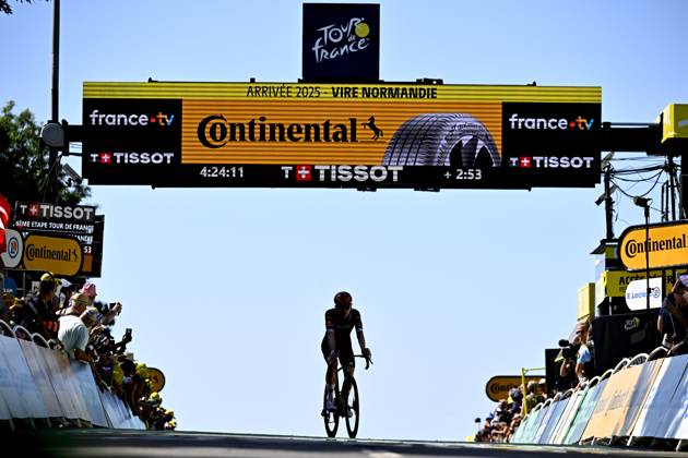 Australian Michael Storer of Tudor Pro Cycling Team pictured after stage six of the 2025 Tour de France cycling, from Bayeux to Vire Normandie (201 km), on Thursday 10 July 2025 in France. The 112th edition of the Tour de France starts on Saturday 5 July in Lille, France, and will finish in Paris, France on the 27th of July. JASPERxJACOBS x128850228x
