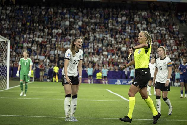 FOOTBALL: FEMININ France vs Allemagne - UEFA EURO, EM, Europameisterschaft,Fussball 2025 Quarts de finale - 19 07 2025 Jule Brand 22 lors du match Quarts de finale du Championnat d Europe de football fà minin EURO 2025 entre France et Allemagne. St. Jakob Park in Basel - Suisse 19 07 2025 Copyright: xelyxandroxcegarrax