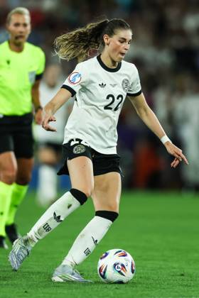 Fussball, UEFA Women™s EURO 2025 Viertelfinale Frankreich - Deutschland 19.07.2025, St. Jakob Park Basel Jule Brand (Deutschland, 22) Basel St. Jakob Park Schweiz