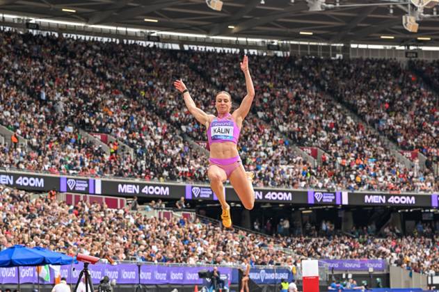 Novuna London Athletics Meet, London, UK. 19 July 2025. London, UK, 19 July 2025. KÄLIN Annik in the Womens Long Jump during the Novuna London Athletics Meet 2025, part of the Wanda Diamond League at London Stadium, Queen Elizabeth Park, London, UK., Credit:Lee Floyd Avalon UK, London, London Stadium, Queen Elizabeth Copyright: xLeexFloydx xAvalonx 1023708359