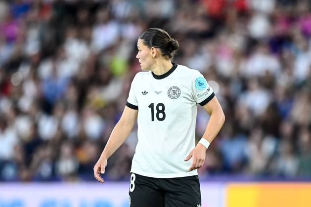 Giovanna Hoffmann (Germany) Looks on during the UEFA Women s EURO 2025 Quarter-Final match between France and Germany at St. Jakob-Park on July 19, 2025 in Basel, Switzerland. (Photo by Harry Langer DeFodi Images)