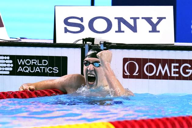 MAERTENS Lucas Team GER Weltmeister 400m Freistiel Schwimmen der Maenner Schwimmweltmeisterschaften 2025 in Singapur am 27.07.2025 in Singapur Copyright: xLacixPerenyix