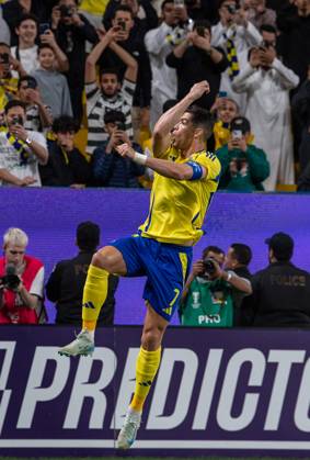 Al-Nassr v Esteghlal - AFC Champions League RIYADH, SAUDI ARABIA - MARCH 10: Cristiano Ronaldo of Al-Nassr celebrates after a goal during AFC Champions League Elite football match between Al-Nassr and Esteghlal at Al-Awwal Park in Riyadh, Saudi Arabia on March 10, 2025. Riyad Suudi Arabistan. Editorial use only. Please get in touch for any other usage. Copyright: x2025xAnadoluxMohammedxSaadx