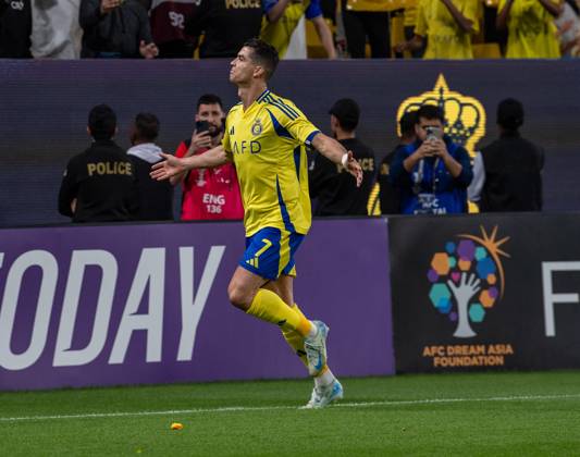 Al-Nassr v Esteghlal - AFC Champions League RIYADH, SAUDI ARABIA - MARCH 10: Cristiano Ronaldo of Al-Nassr celebrates after a goal during AFC Champions League Elite football match between Al-Nassr and Esteghlal at Al-Awwal Park in Riyadh, Saudi Arabia on March 10, 2025. Riyad Suudi Arabistan. Editorial use only. Please get in touch for any other usage. Copyright: x2025xAnadoluxMohammedxSaadx