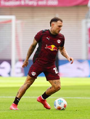 RB Leipzig - Bergamo Testspiel Leipzig, 02.08.2025, Red Bull Arena, Fußball, Testspiel , RB Leipzig (DEU) vs. Atalanta Bergamo (ITA) , Im Bild: David Raum (22, RB Leipzig) ,