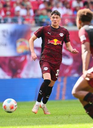 RB Leipzig - Bergamo Testspiel Leipzig, 02.08.2025, Red Bull Arena, Fußball, Testspiel , RB Leipzig (DEU) vs. Atalanta Bergamo (ITA) 1:2 (1:0) , Im Bild: Andrija Maksimovic (33, RB Leipzig) ,