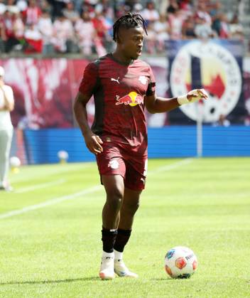 RB Leipzig - Bergamo Testspiel Leipzig, 02.08.2025, Red Bull Arena, Fußball, Testspiel , RB Leipzig vs. Atalanta Bergamo 1:2 (1:0) , Im Bild: Johan Bakayoko (9, RB Leipzig). , Nur zur redaktionellen Nutzung. Only editorial use. , DFL DFB regulations prohibit any use of photographs as image sequences and or quasi-video. ,