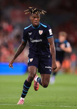 Football - Pre-Season Friendly - Liverpool v Athletic Bilbao 4th August 2025 - Pre-Season Friendly - Liverpool v Athletic Bilbao - Nico Williams of Athletic Bilbao - Photo: Simon Stacpoole Offside. Liverpool UK Copyright: xSimonxStacpoolexOffside