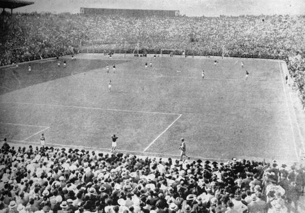 Fussballweltmeisterschaft in Italien Endspiel Italien - Tschechoslowakei 2:1 n.V. (1:1, 0:0) B.z. Blick auf das Spielgeschehen. 10.06.1934 in Rom (Parteistadion) - Italien -Archiv