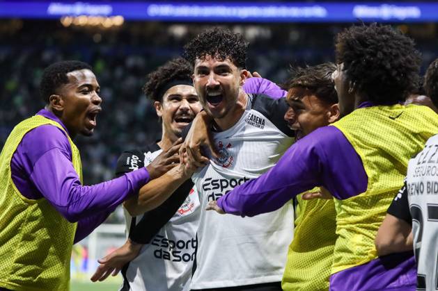 Palmeiras and Corinthians in the round of 16 of the Copa do Brasil Gustavo Henrique of Corinthians celebrates his goal during the match against Palmeiras in the second leg of the round of 16 of the Copa do Brasil, at Allianz Parque, west of Sao Paulo, this Wednesday, the 6th. SoO PAULO SoO PAULO BRAZIL Copyright: xMarinaxUezimax