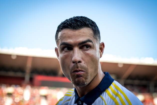 ESP: UD Almeria v Al Nassr - Friendly Match ALMERIA, SPAIN - AUGUST 10: Cristiano Ronaldo of Al Nassr during the match between UD Almeria and Al Nassr of friendly match on August 10, 2025 at Power Horse Stadium in Almeria, Spain. (Photo by Samuel Carreno) Almeria Andalucia Andalucia Spain Copyright: xSamuelxCarrenox SAM_5084