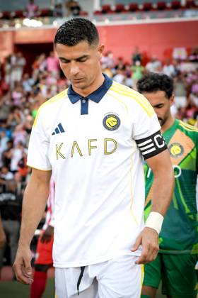 ESP: UD Almeria v Al Nassr - Friendly Match ALMERIA, SPAIN - AUGUST 10: Cristiano Ronaldo of Al Nassr during the match between UD Almeria and Al Nassr of friendly match on August 10, 2025 at Power Horse Stadium in Almeria, Spain. (Photo by Samuel Carreno) Almeria Andalucia Andalucia Spain Copyright: xSamuelxCarrenox SAM_5032