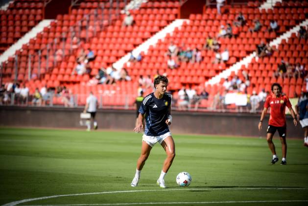 ESP: UD Almeria v Al Nassr - Friendly Match ALMERIA, SPAIN - AUGUST 10: Joao Felix of Al Nassr during the match between UD Almeria and Al Nassr of friendly match on August 10, 2025 at Power Horse Stadium in Almeria, Spain. (Photo by Samuel Carreno) Almeria Andalucia Andalucia Spain Copyright: xSamuelxCarrenox SAM_9170