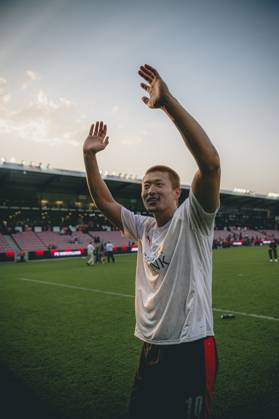 FC Midtjylland v Frederikstad - Europa League qualification Herning, Denmark - August 15: Gue-Sung Cho of FC Midtjylland during a Europa League qualification match against Fredrikstad at MCH Arena Herning MCH Arena Denmark Copyright: xDANIELxSTENTZx
