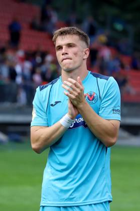 17.08.2025, xsscx, Fuflball, DFB-Pokal 1. Runde, Viktoria KËÜln - SC Paderborn 07, Sportpark HËÜhenberg Saison 2025 2026: David Otto (Viktoria KËÜln 10) NRW Deutschland DFB regulations prohibit any use of photographs as image sequences and or quasi-video. Nordrhein-Westfalen Deutschland
