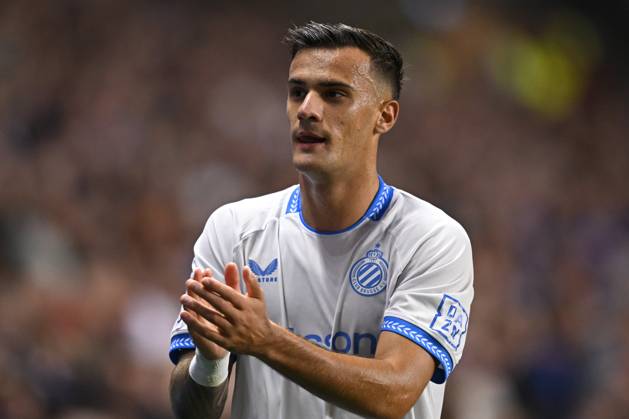 Rangers FC v Club Brugge - UEFA Champions League GLASGOW, SCOTLAND - AUGUST 19 : Stankovic Aleksandar midfielder of Club Brugge during the UEFA Champions League 2025 26 play-off round first leg between Rangers FC and Club Brugge on August 19, 2025 in Glasgow, Scotland, 19 08 2025 Glasgow Scotland  Copyright: xTomasxSiskx