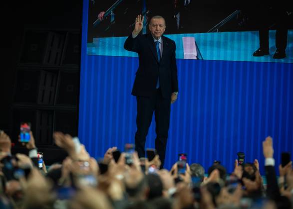Turkish President Recep Tayyip Erdogan MERSIN, TURIYE - JANUARY 18: Turkish President and leader of the Justice and Development (AK) Party Recep Tayyip Erdogan attends the AK Party’s 8th Ordinary Provincial Congress at Servet Tazegul Sports Hall in Mersin, Turkiye on January 18, 2025. Mersin Turkey. Editorial use only. Please get in touch for any other usage. Copyright: x2025xAnadoluxEminxSansarx