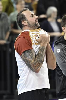 VB, Weltmeisterschaft, Testspiel. Deutschland vs. Belgien 22.08.2025, LKH Arena, Lueneburg, VB, Weltmeisterschaft, Testspiel. Deutschland vs. Belgien im Bild Georg Grozer (GER 32) enttauescht