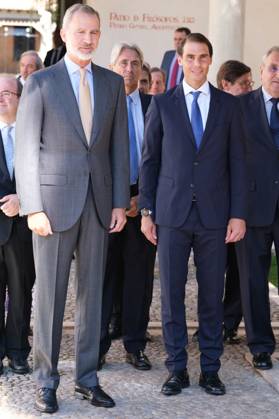 September 20, 2022, Madrid, Spain: King Felipe VI of Spain and tennis player Rafael Nadal seen during the delivery of the Camino Real Award on its fifth edition, at the auditorium of the University of Alcala, in Alcala de Henares, Madrid. The Camino Real award has been granted by the Franklin Institute of the University of Alcala, which recognizes the professional work of Spaniards who in an outstanding and exemplary way project and enhance the positive image of Spain in the United States. The projection of the image of Spain in North America by the tennis player, means his triumph in the US Open (2019), as well as in previous editions of 2010, 2013, 2017 and in other tournaments played in North America. Copyright: xAtilanoxGarciax