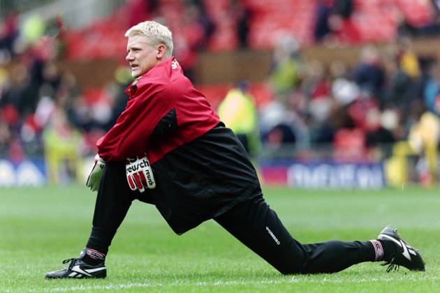 990307 Fotboll, Premier League, Manchester United, ManU - Chelsea, 0-0: Peter Schmeichel, malvakt i Manchester United. Copyright: BILDBYRAN BB990307BB054