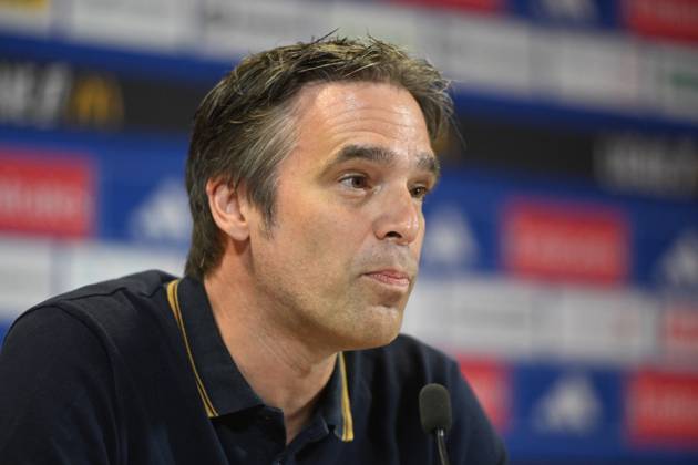 Football : press conference, PK, Pressekonferenz Olympique Lyonnais 03 09 202 Michael Gerlinger, general manager of Olympique Lyonnais, during the press conference at the Groupama Stadium in Decines-Charpieu, September 3, 2025  Copyright: xALLILI_MOURADx