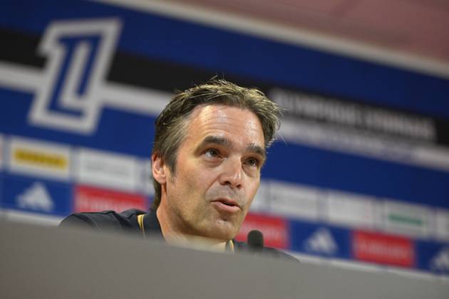 Football : press conference, PK, Pressekonferenz Olympique Lyonnais 03 09 202 Michael Gerlinger, general manager of Olympique Lyonnais, during the press conference at the Groupama Stadium in Decines-Charpieu, September 3, 2025  Copyright: xALLILI_MOURADx